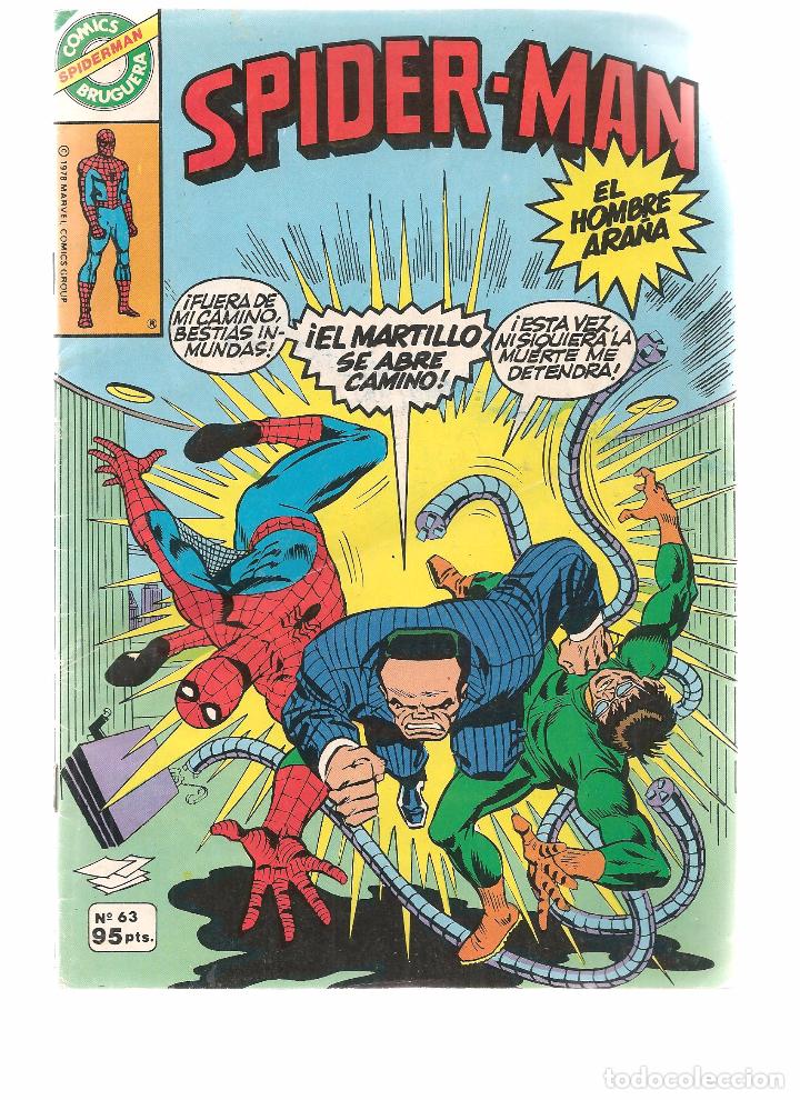 Tebeos: SPIDERMAN. N&ordm; 63. COMICS BRUGUERA. (C/A55) - Foto 1