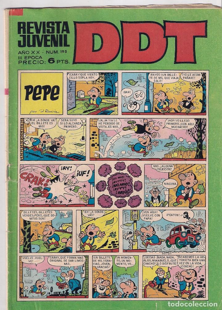 Tebeos: DDT 3&ordf; &eacute;poca. n&ordm; 195 - Foto 1