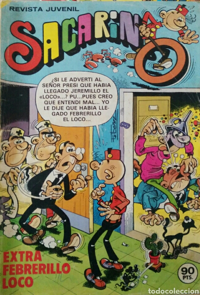 Tebeos: Revista juvenil Sacarino. Extra febrerillo el loco.