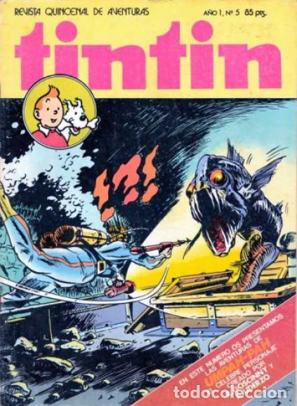 Tebeos: TINT&Iacute;N-BRUGUERA- N&ordm; 5 -HERG&Eacute;-UDERZO-GOSCINNY-HERMAN-MAESTROS EUROPEOS-ESCASO-1981-BUENO-LEA- 5085