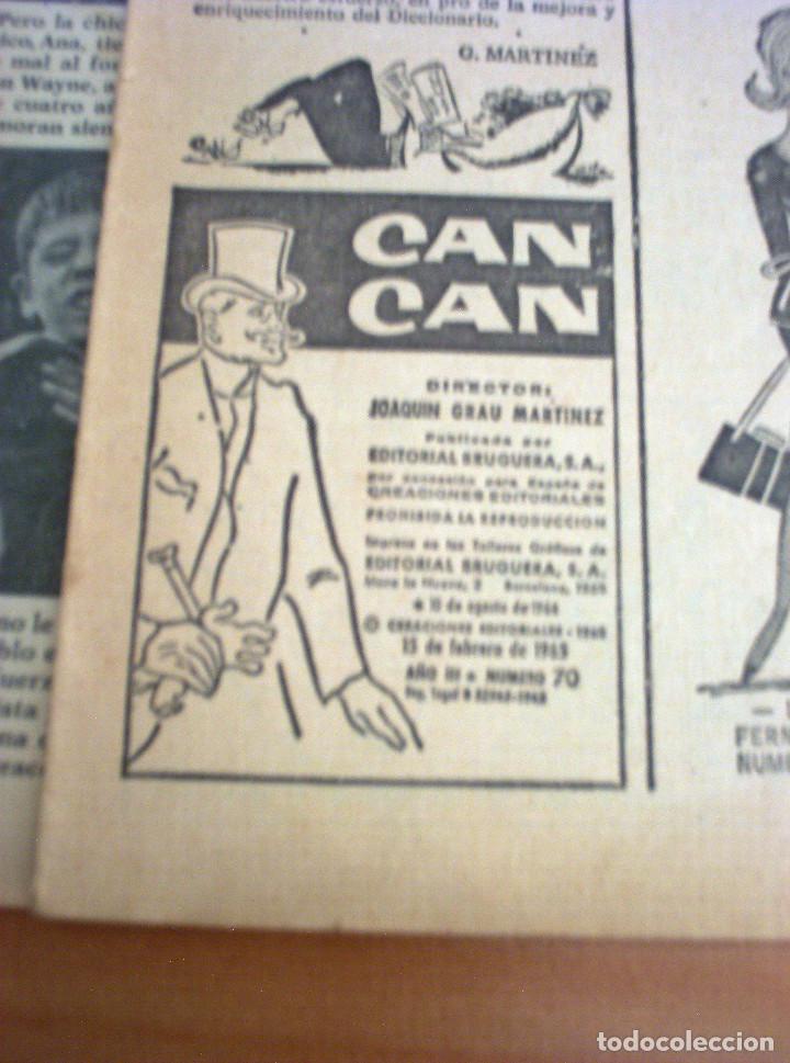 Tebeos: CAN CAN - N&Uacute;MERO 70 - A&Ntilde;O 1965 - Foto 3