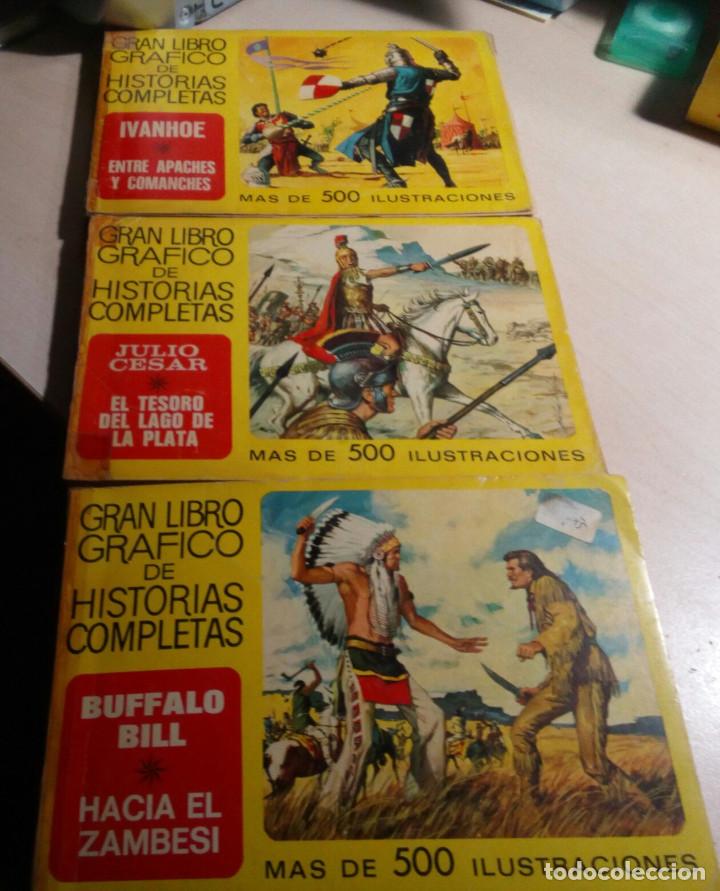 Livros de Banda Desenhada: GRAN LIBRO GRAFICO DE HISTORIAS COMPLETAS.N&ordm; 1-2 Y 4.EDITA BRUGUERA.1975.