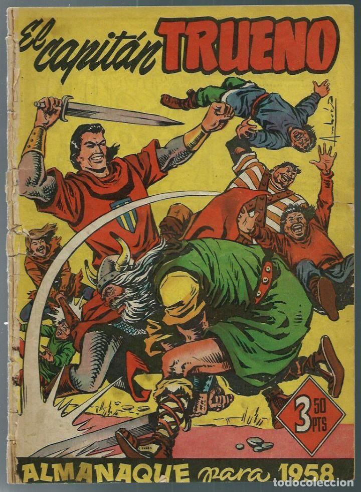 Tebeos: EL CAPITAN TRUENO - ALMANAQUE PARA 1958 - BRUGUERA - ORIGINAL - MUY MUY DIFICIL - VER DESCRIPCION