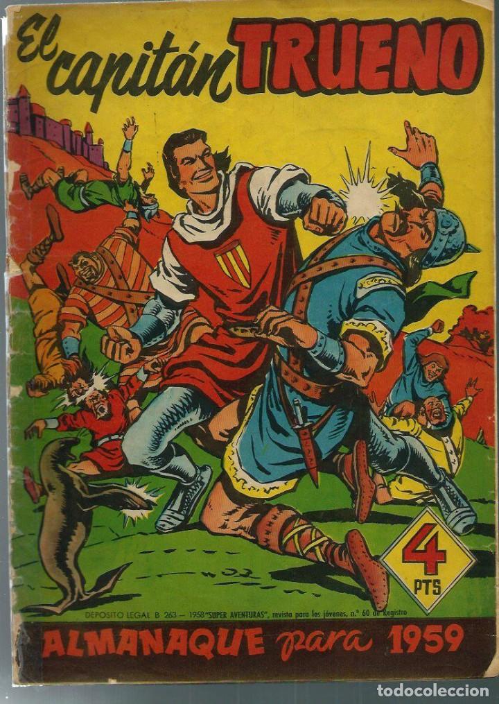 Tebeos: EL CAPITAN TRUENO - ALMANAQUE PARA 1959 - BRUGUERA - ORIGINAL - VER DESCRIPCION