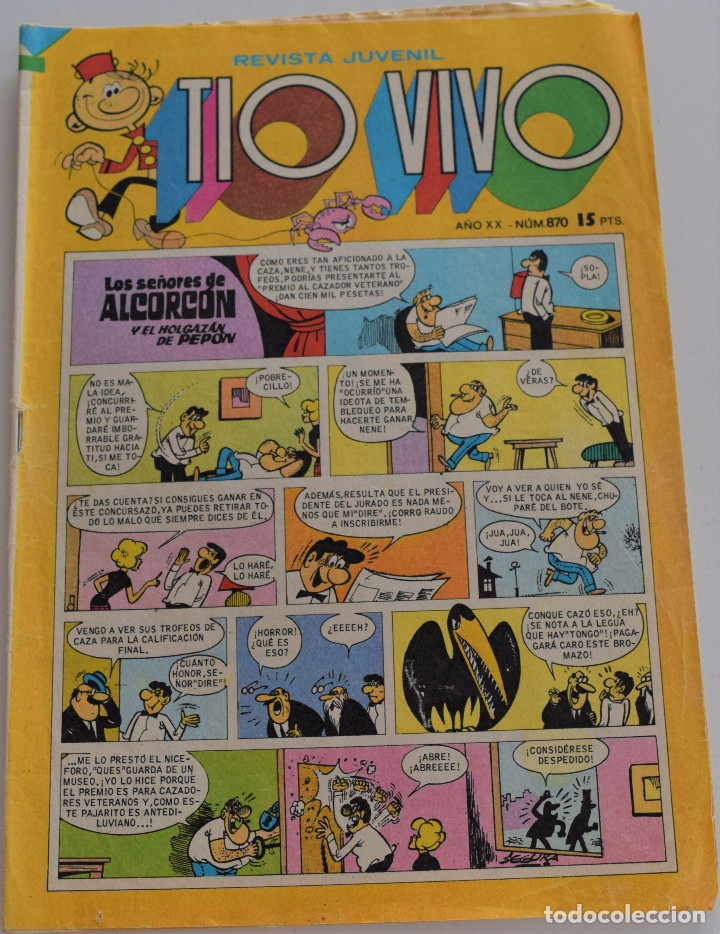 TIO VIVO Nº 870 - BRUGUERA 1977 (Tebeos y Comics - Bruguera - Tio Vivo)