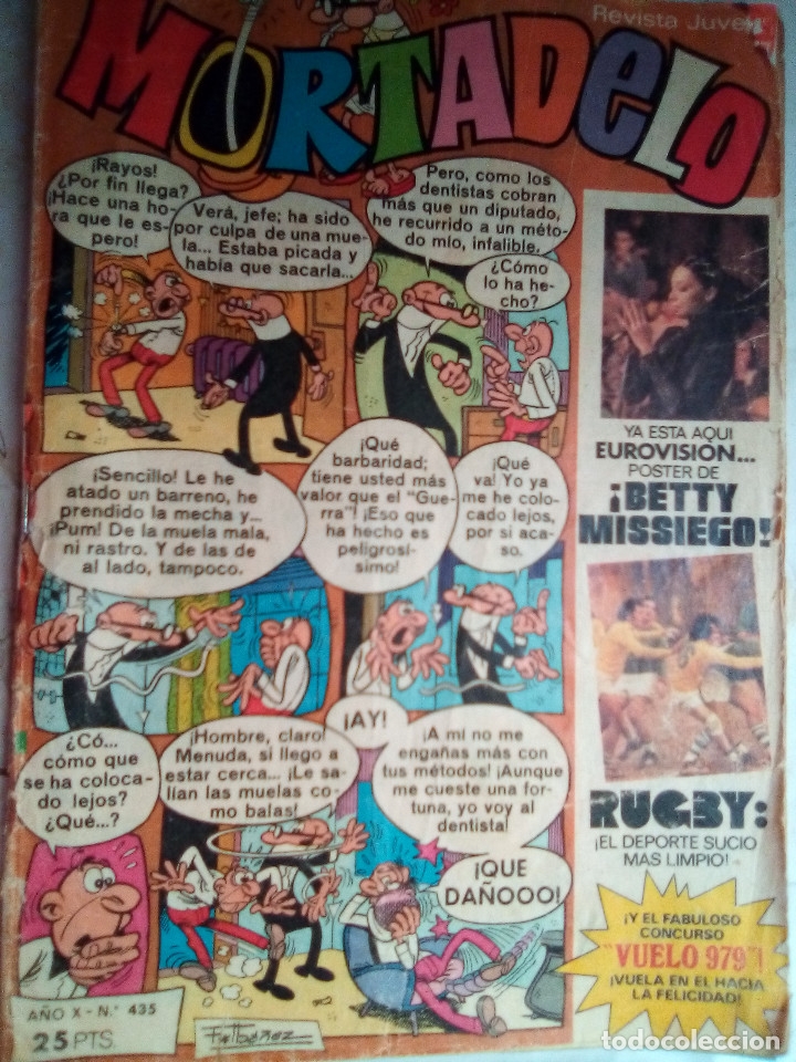 Tebeos: MORTADELO SEMANAL- N&ordm; 435 -26-MARZO-1980-DOMINO-TOPOLINO- SIR TIM-CORRECTO-DIF&Iacute;CIL-LEAN-1923