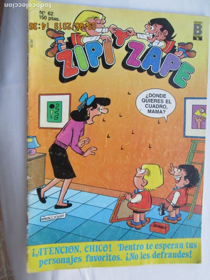 Tebeos: ZIPI Y ZAPE N&ordm; 62 - EDICIONES B 1986. - Foto 1