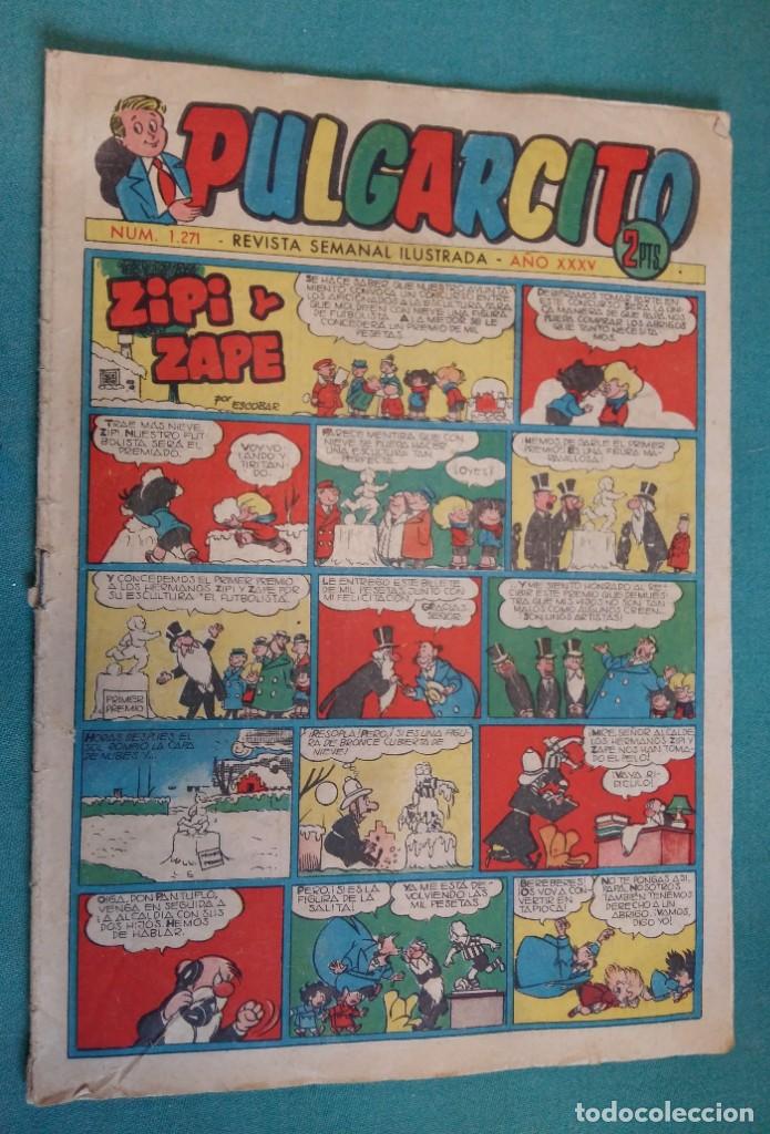 Tebeos: Tebeo / c&oacute;mic Pulgarcito, n&ordm; 1271 - Foto 1