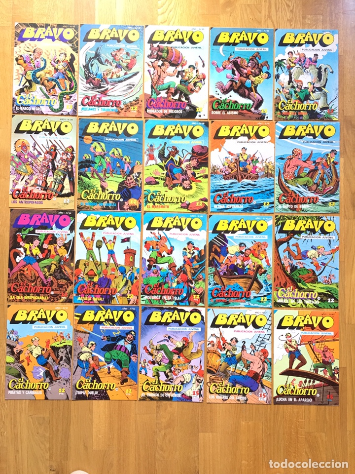 Tebeos: EL CACHORRO - BRAVO - LOTE DE 20 N&Uacute;MEROS - Foto 1