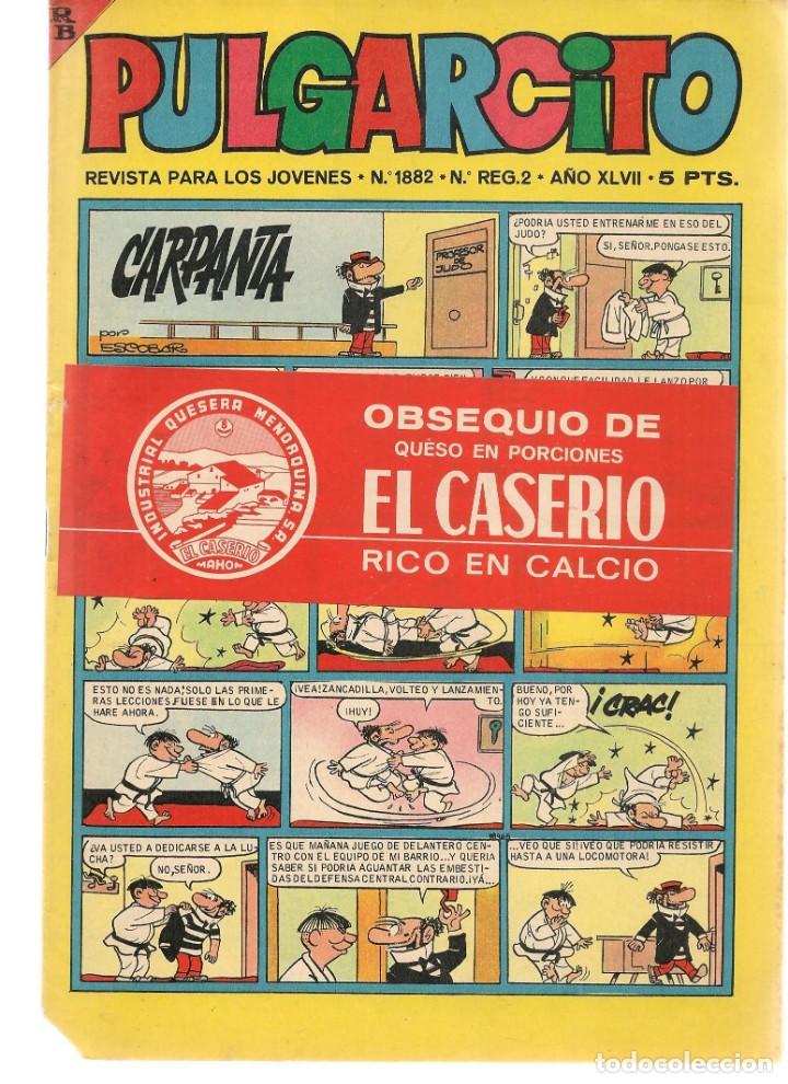 Tebeos: PULGARCITO. Nº 1882. EL SERIFF KING. PUBLICIDAD EL CASERIO/ PEPSI-COLA. BRUGUERA, 1966.(ST/)