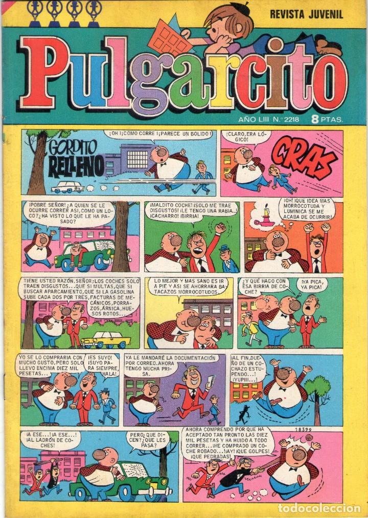Tebeos: PULGARCITO - AÑO LIII - Nº 2218 - CON EL SHERIFF KING - EDITORIAL BRUGUERA - AÑO 1973.