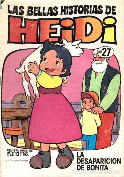 Tebeos: LAS BELLAS HISTORIAS DE HEIDI- N&ordm; 27 -GRAN TRABAJO DE JAN-1976-MUY DIF&Iacute;CIL-BUENO-LEAN-3498