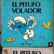 Tebeos: PEYO - MINICUENTOS PITUFOS Nº 4 Y 6 - EL PITUFO VOLADOR / PITUFO VIAJERO - BRUGUERA 1981 1ª EDICION