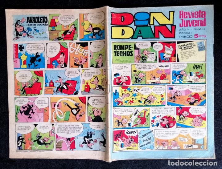 Tebeos: DIN DAN N&ordm; 102 BRUGUERA 1970 - 5 PTAS - Foto 2