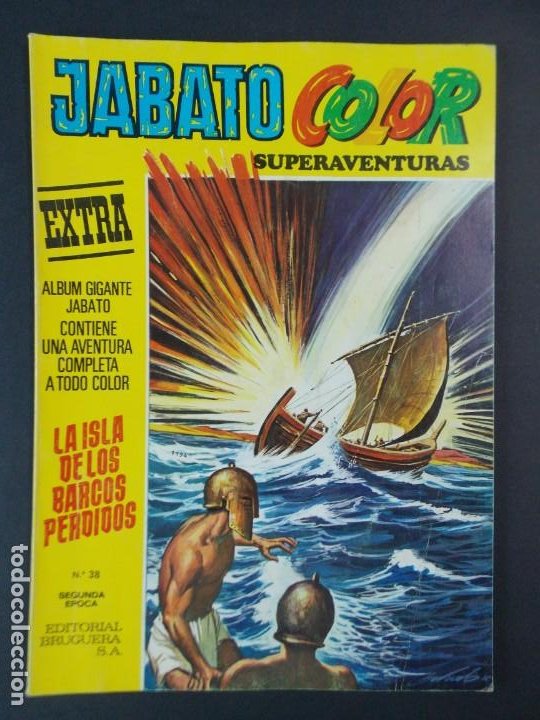 JABATO COLOR EXTRA - 2ª EPOCA Nº 38, ”LA ISLA DE LOS BARCOS PERDIDOS”, ALBUM AMARILLO, 1977 ...L2085 (Tebeos y Comics - Bruguera - Jabato)