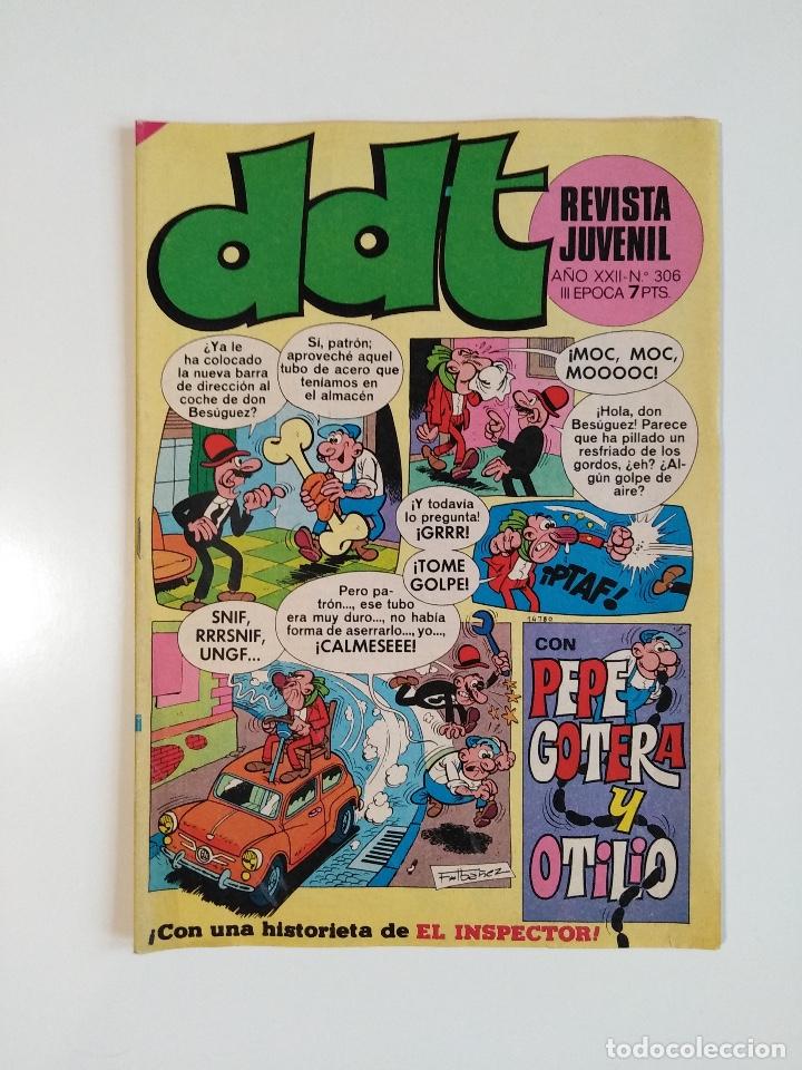 DDT Nº 306 - AÑO XXII - III ÉPOCA - REVISTA JUVENIL - BRUGUERA 1973 - 7 PTS. - BE (Tebeos y Comics - Bruguera - DDT)