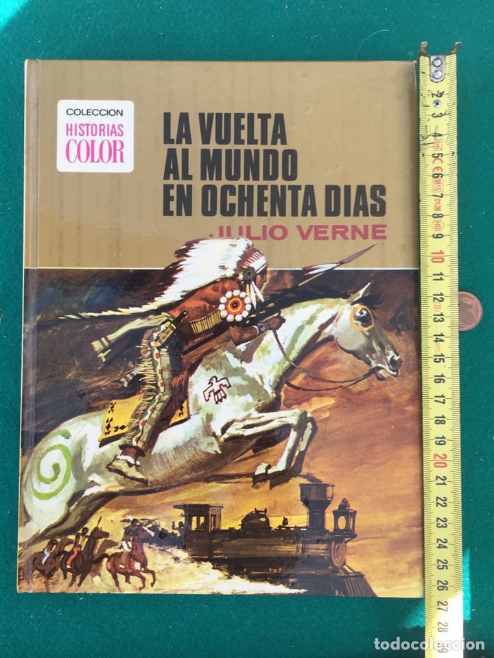 Tebeos: LA VUELTA AL MUNDO EN 80 DÍAS - Julio Verne - COLECCIÓN HISTORIAS COLOR, con cubre tapa original. - Foto 3 - 245252815