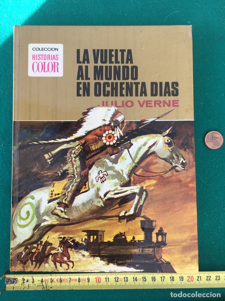 Tebeos: LA VUELTA AL MUNDO EN 80 DÍAS - Julio Verne - COLECCIÓN HISTORIAS COLOR, con cubre tapa original. - Foto 4 - 245252815