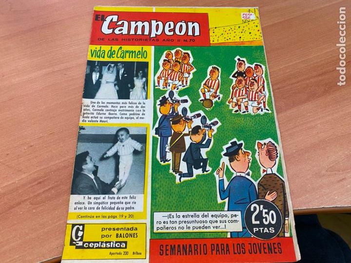 Livros de Banda Desenhada: EL CAMPEON N&ordm; 70. VIDA DE CARMELO (BRUGUERA) (COB74)