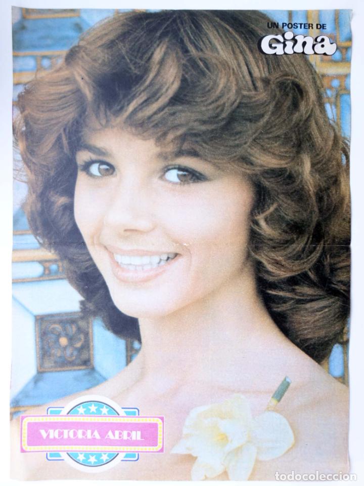 Tebeos: POSTER DE LA REVISTA GINA 21. VICTORIA ABRIL. Bruguera, 1978