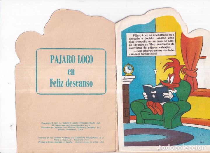 Tebeos: PAJARO LOCO, EN FELIZ DESCANSO - TROQUELADOS TELE COLOR BRUGUERA 1971 - Foto 2 - 274544123