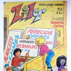 Tebeos: LILY REVISTA JUVENIL FEMENINA 1108. POSTER CENTRAL ROBERTO CARLOS (VVAA) BRUGUERA, 1983. OFRT. Lote 343764568
