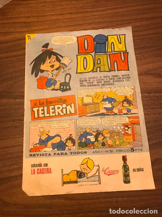 DIN DAN Nº 51, EDITORIAL BRUGUERA (Tebeos y Comics - Bruguera - Din Dan)