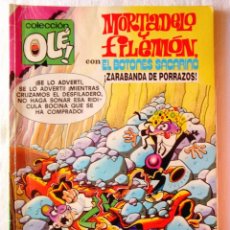 Tebeos: 1988 - COLECCIÓN OLÉ - MORTADELO Y FILEMÓN CON EL BOTONES SACARINO: ZARABANDA DE PORRAZOS - 1ª ED.