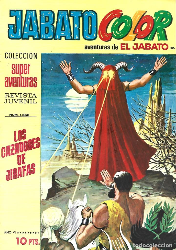 JABATO COLOR 186: LOS CAZADORES DE JIRAFAS, 1973, BRUGUERA, BUEN ESTADO (Tebeos y Comics - Bruguera - Jabato)