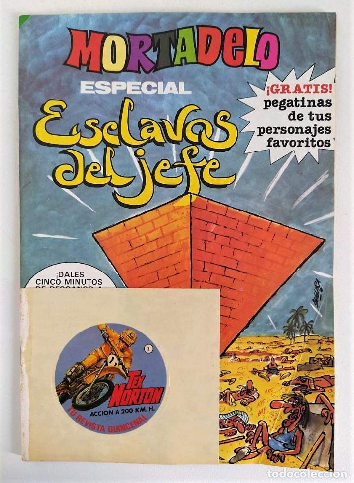 MORTADELO ESPECIAL Nº 183 ESCLAVOS DEL JEFE + PEGATINAS / SIMÓN DEL RÍO ~ BRUGUERA 1984 (Tebeos y Comics - Bruguera - Mortadelo)