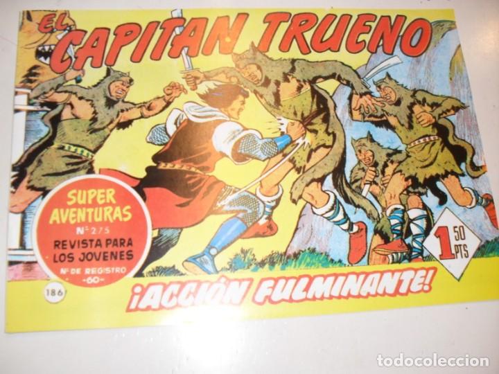 Tebeos: FACSIMIL el capitan trueno 186.(de 618)editorial bruguera,a&ntilde;o 1956..IMPECABLE.