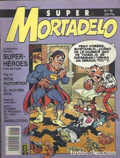 Tebeos: SUPER MORTADELO-EDICIONES B- N&ordm; 76 -SUPERH&Eacute;ROES-IB&Aacute;&Ntilde;EZ-CERA-MARCO-1990-ESCASO-CORRECTO-LEA-6273