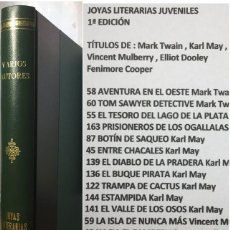 Tebeos: JOYAS LITERARIAS JUVENILES LIBRO 18 OBRAS KARL MAY VICENT MULBERRY ELLIOT DOOLEY MARK TWAI F. COOPER. Lote 341910803