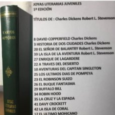 Tebeos: JOYAS LITERARIAS JUVENILES LIBRO 19 OBRAS ROBERT L. STEVENSON CHARLES DICKENS PAUL FEVAL W. O´CONNOR. Lote 342209238