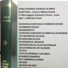 Tebeos: JOYAS LITERARIAS JUVENILES LIBRO 18 OBRAS ALEJANDRO DUMAS JUANA SPYRI CASSAREL EDMUNDO D´AMICIS. Lote 342623983