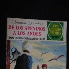 Tebeos: 1 EDICION JOYAS LITERARIAS JUVENILES, EDITORIAL BRUGUERA, NUMERO 75 DE LOS APENINOS A LOS ANDES.. Lote 345258463