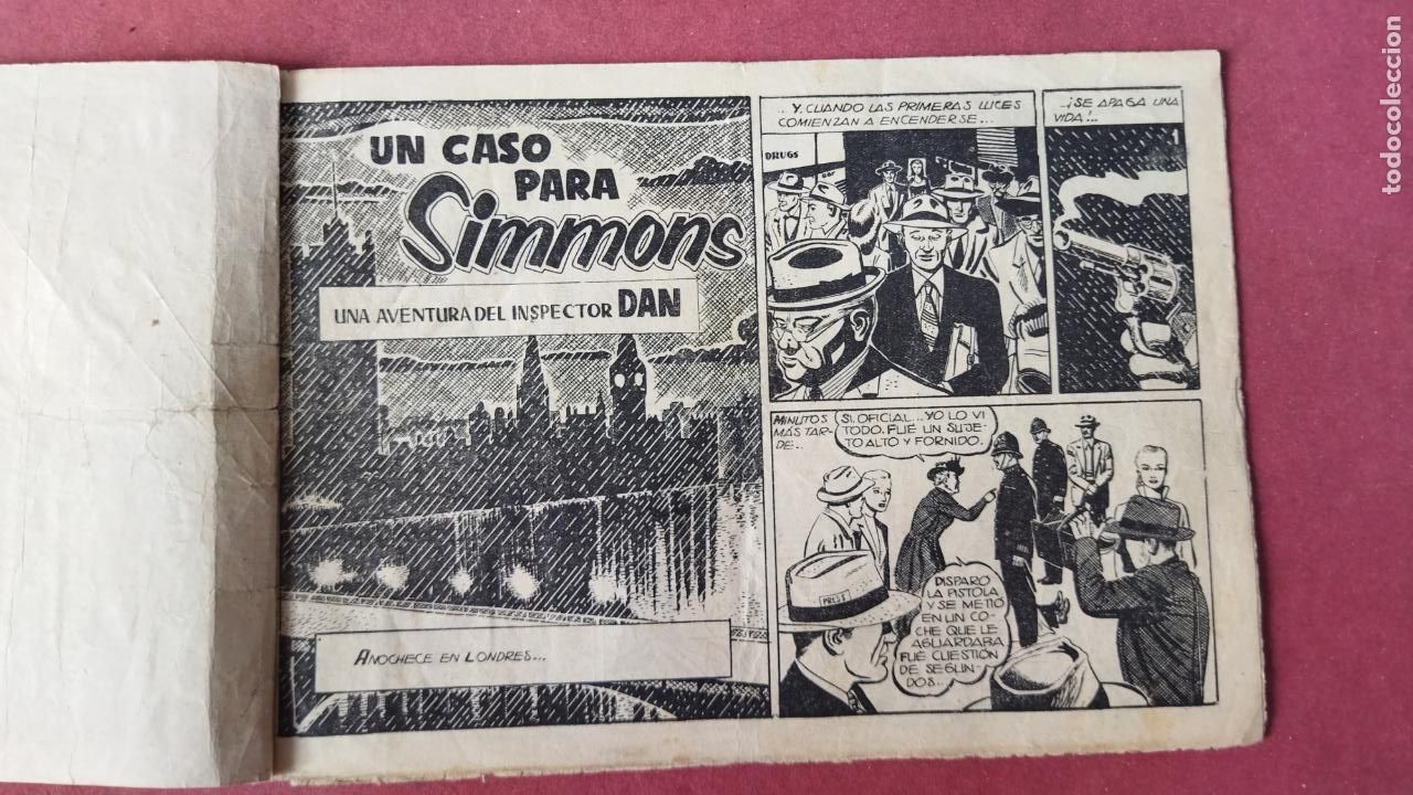 Tebeos: EL INSPECTOR DAN ORIGINAL N&ordm; 60 - EDI. BRUGERA 1954 - Foto 2