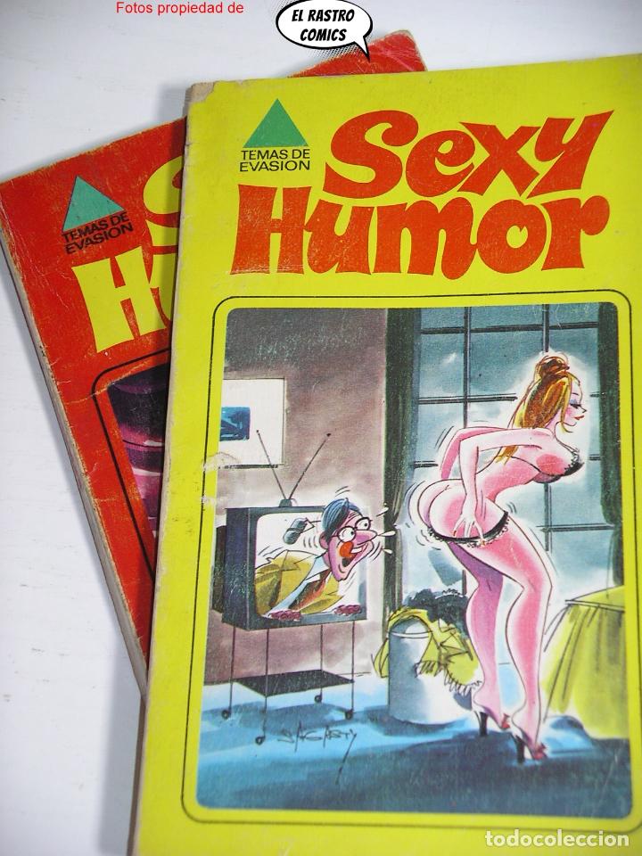 BDs: Sexy Humor n&ordm; 1 y 2, Colecci&oacute;n completa, Bruguera 1977, Temas de evasi&oacute;n, chistes eroticos risa 8A