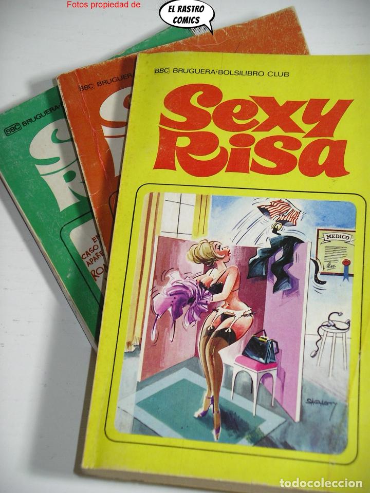 BDs: Sexy Risa n&ordm; 1 2 y 3 Colecci&oacute;n completa Bruguera 1976 BBC Bolsilibro Club, chistes eroticos humor 8A