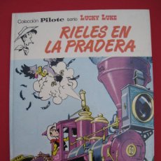 Tebeos: LUCKY LUKE - RIELES EN LA PRADERA - EDITORIAL BRUGUERA.