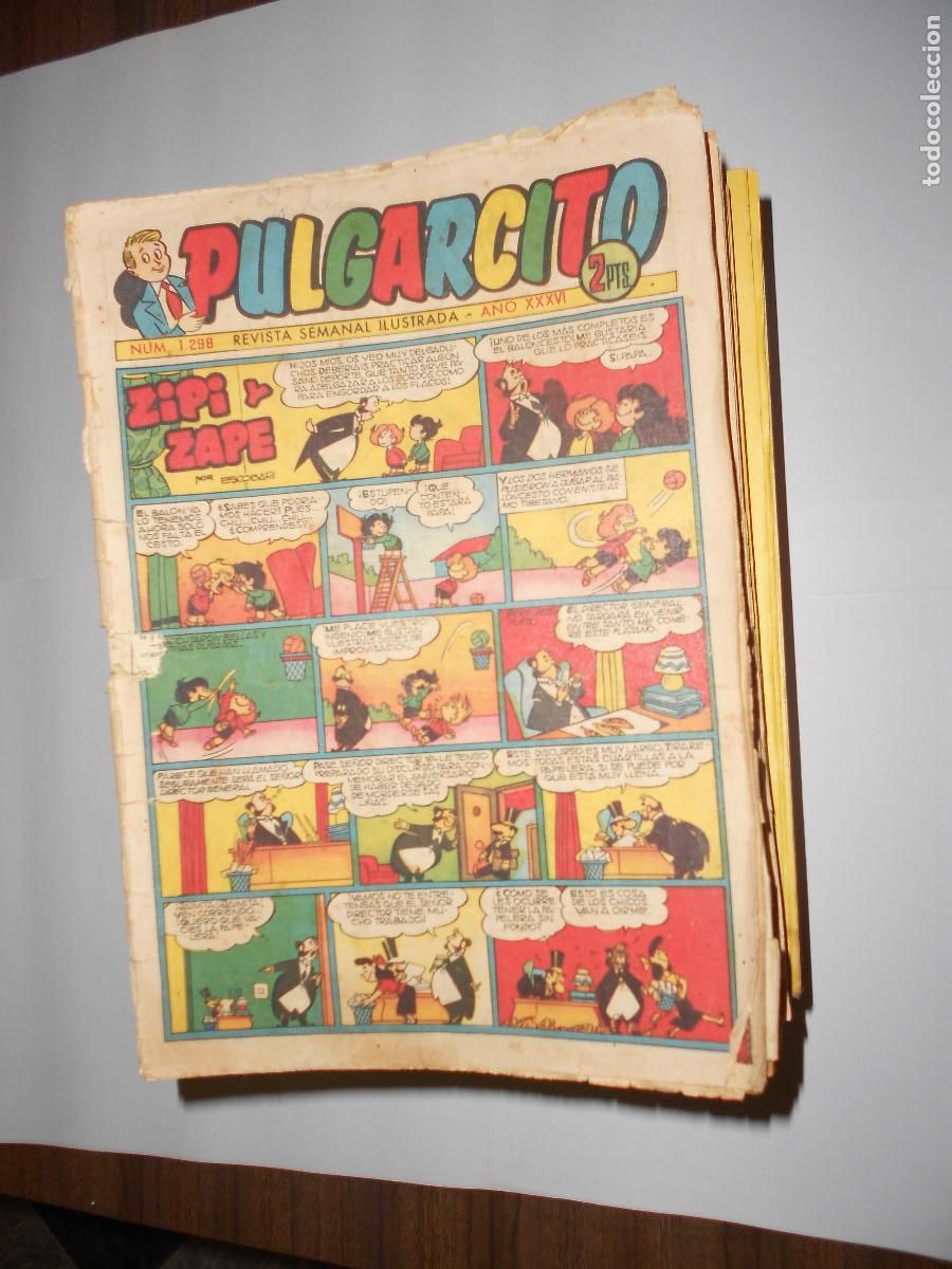 Tebeos: Saldo. 100 nºs Pulgarcito. Foto adiccional con los nºs