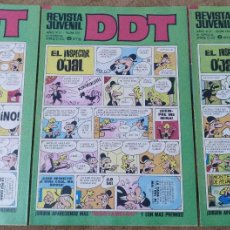 Tebeos: DDT Nº 225, 233 Y 235 (BRUGUERA 1971/72) 3 TEBEOS, CONSERVAN LOS BILLETES DE MORTADELOS.