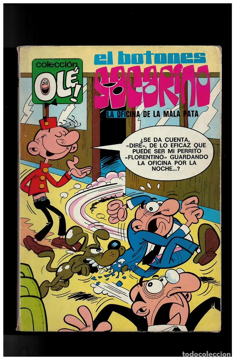 Tebeos: Colecci&oacute;n Ole 62 primera edici&oacute;n, el botones Sacarino, numero en el lomo, Bruguera