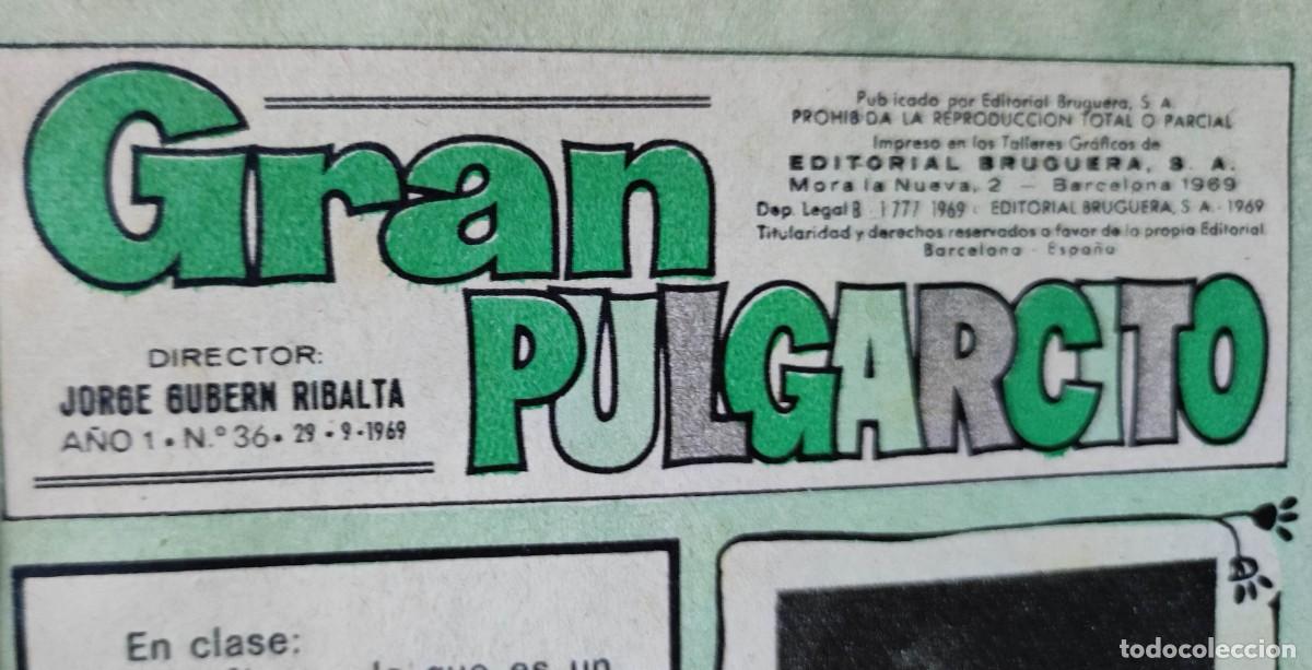 Tebeos: GRAN PULGARCITO N&ordm; 36 - 1969 EDITORIAL BRUGUERA. - Foto 3