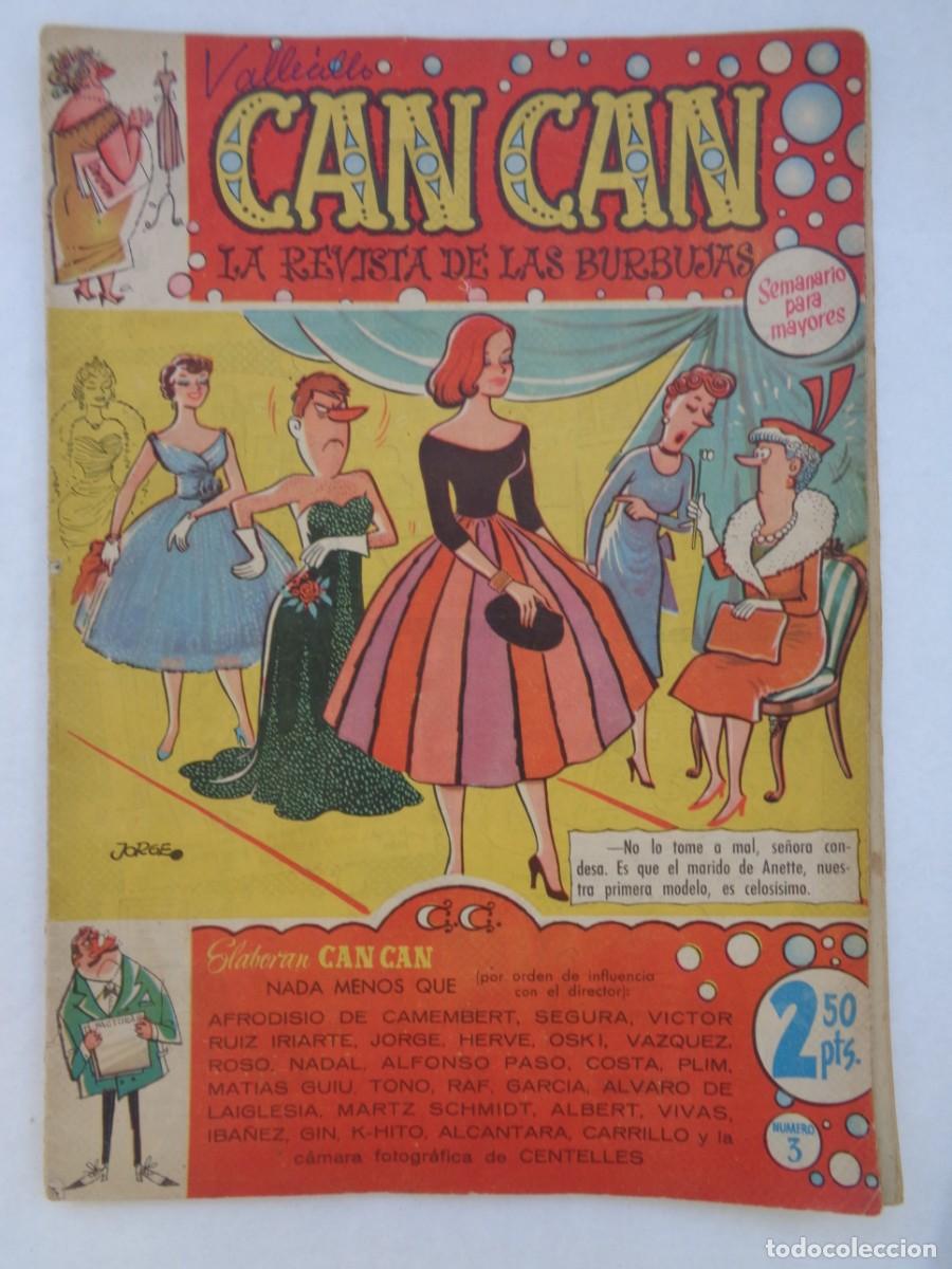 Tebeos: CAN CAN , LA REVISTA DE LAS BURBUJAS . N&ordm; 3 , FEBRERO 1958 . DE BRUGUERA
