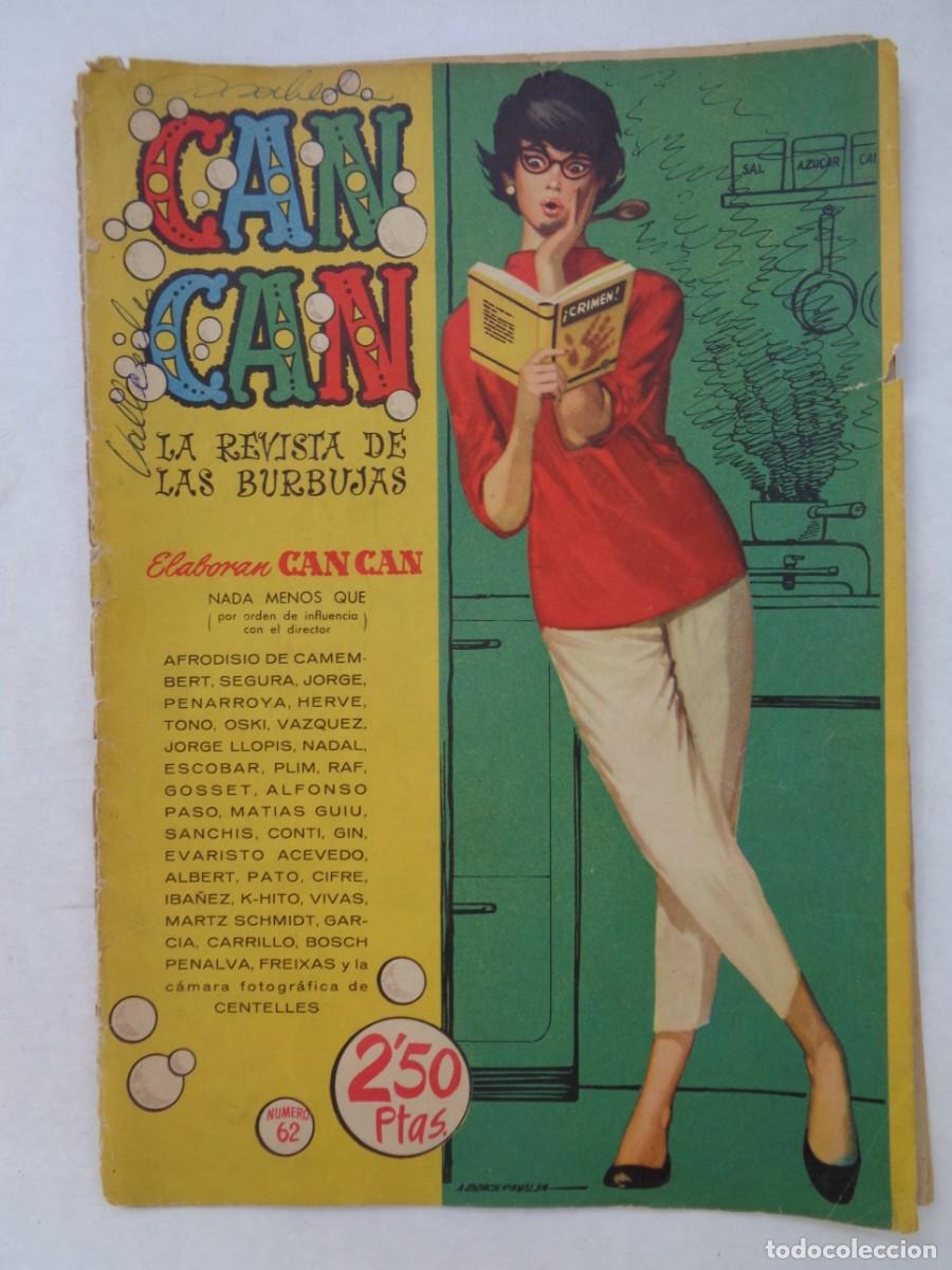 Tebeos: CAN CAN , LA REVISTA DE LAS BURBUJAS . N&ordm; 62 , ABRIL 1959 . DE BRUGUERA
