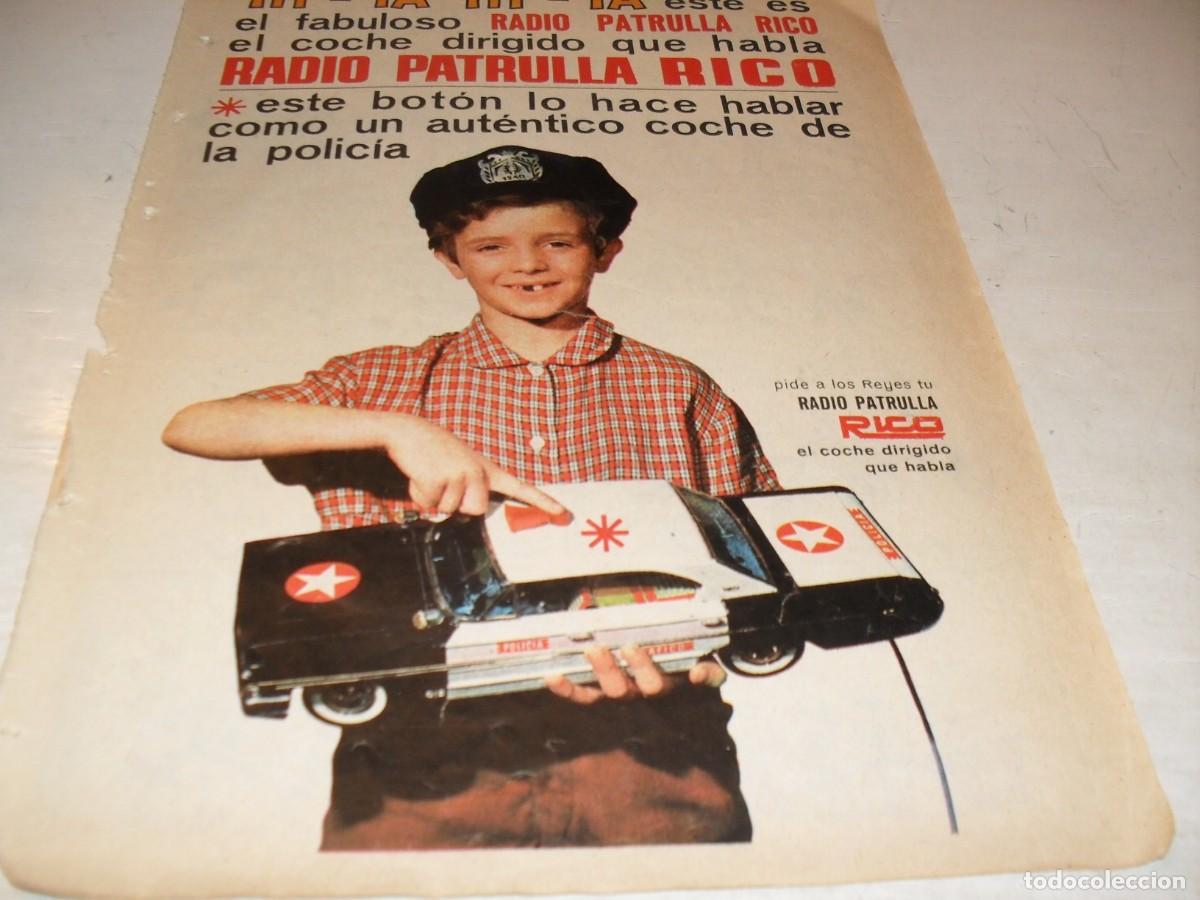 BDs: LAMINA PUBLICITARIA RADIO PATRULLA RICO,EL COCHE DIRIGIDO QUE HABLA.BRUGUERA,1968.