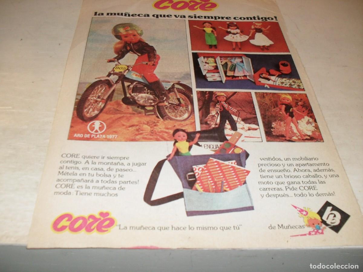 BDs: LAMINA PUBLICITARIA MU&Ntilde;ECAS CORE,LA MU&Ntilde;ECA QUE VA SIEMPRE CONTIGO.BRUGUERA,A&Ntilde;OS 70.