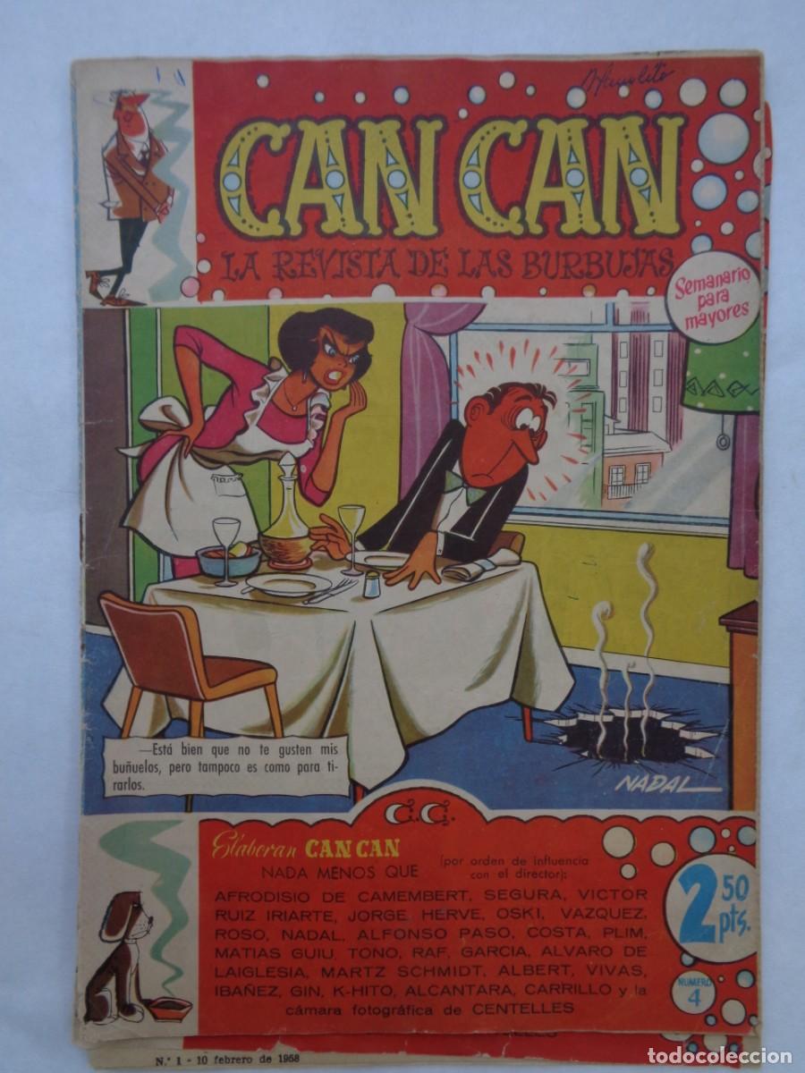 Tebeos: REVISTA DE HUMOR CAN CAN , N&ordm; 4 , 1958 . DE BRUGUERA