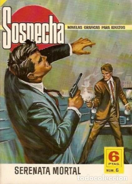 Tebeos: SOSPECHA-BRUGUERA- N&ordm; 6 -SERENATA MORTAL-1965-GRAN EMILIO GIRALT-DIF&Iacute;CIL-BUENO-LEA-9096